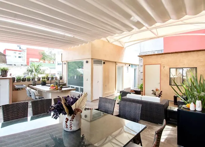 Сasa de vacaciones Casa Ha A Soulful 7br W Rooftop, Condesa