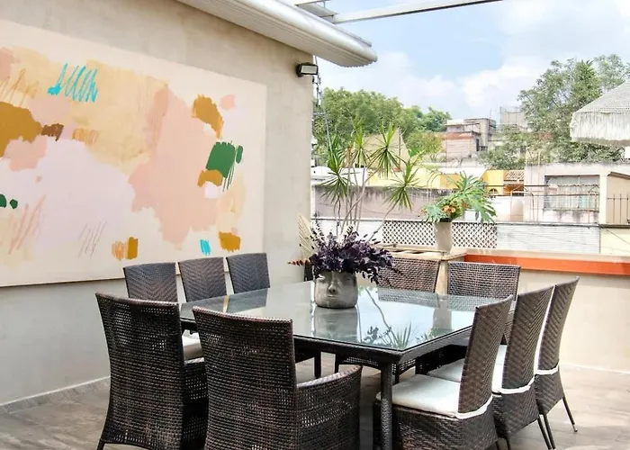Casa Ha A Soulful 7br W Rooftop, Condesa Сasa de vacaciones México DF