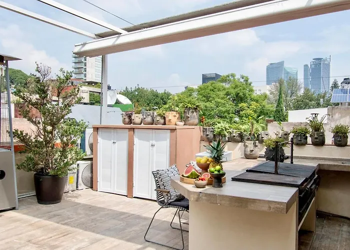 Сasa de vacaciones Casa Ha A Soulful 7br W Rooftop, Condesa