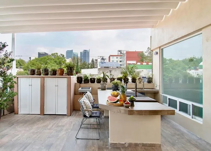 Сasa de vacaciones Casa Ha A Soulful 7br W Rooftop, Condesa México DF